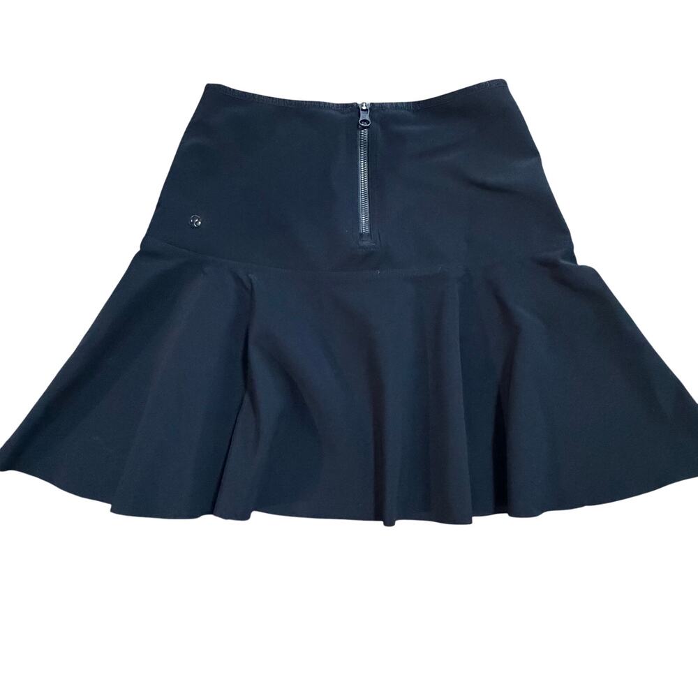 Lululemon "The Everyday Skirt" skirt sz 6 in black A-line w zipper discontinued - Picture 4 of 9